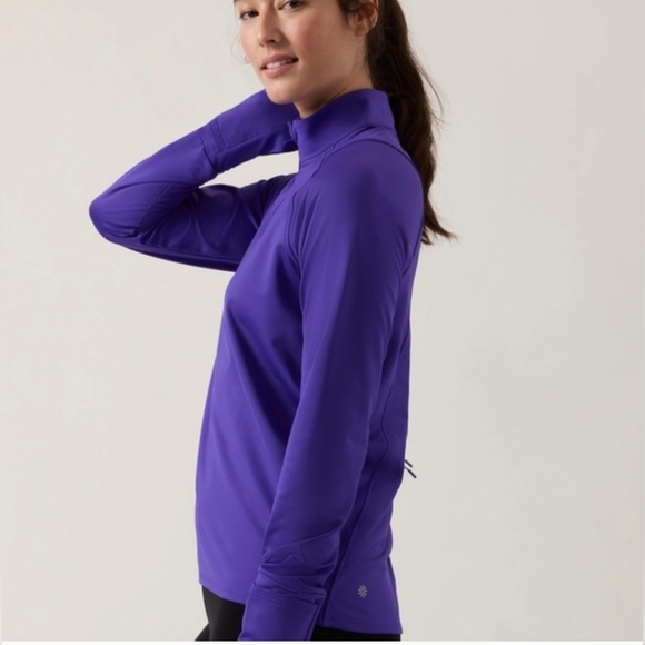 ATHLETA Women's Athleta Whistler Half Zip Hoodie, Noble Blue (Purple), Size L - Picture 4 of 16